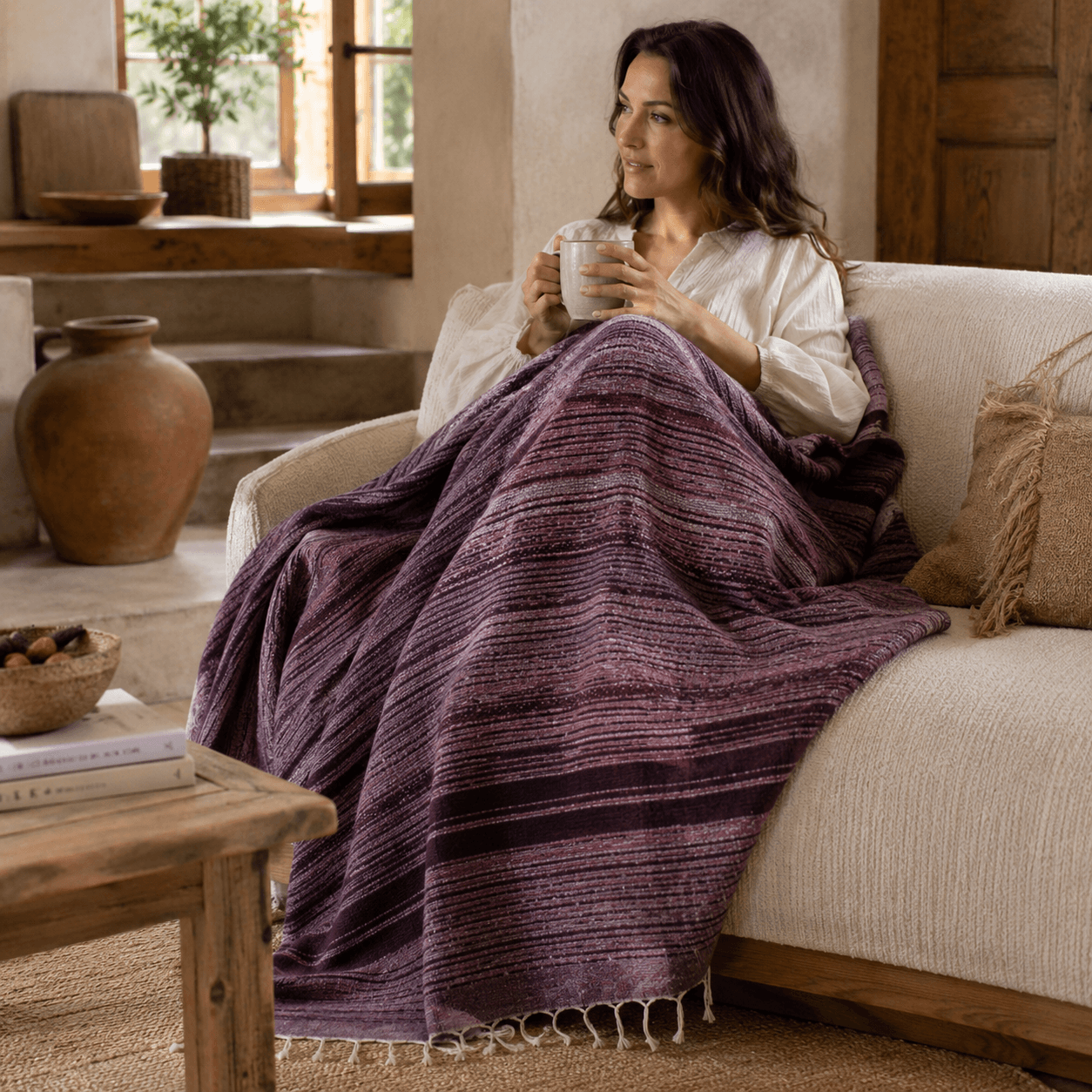 Selene Jacquard OEKO-TEX® Certified Bed Throw