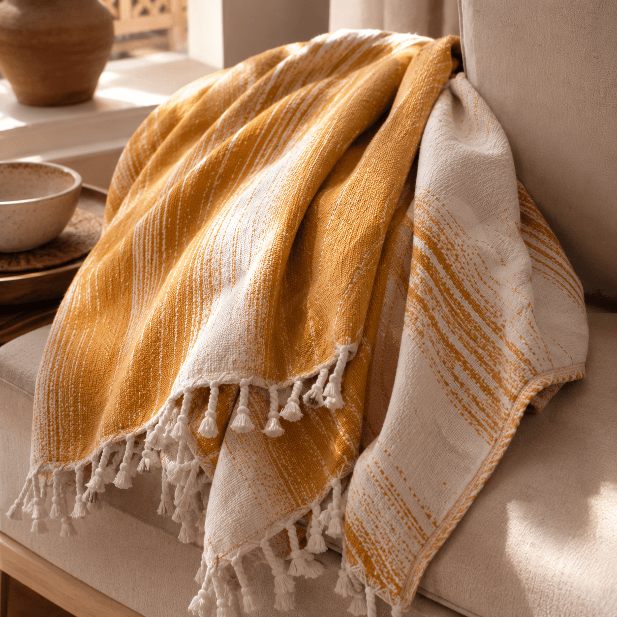 Alara Jacquared OEKO-TEX® Certified Bed Throw