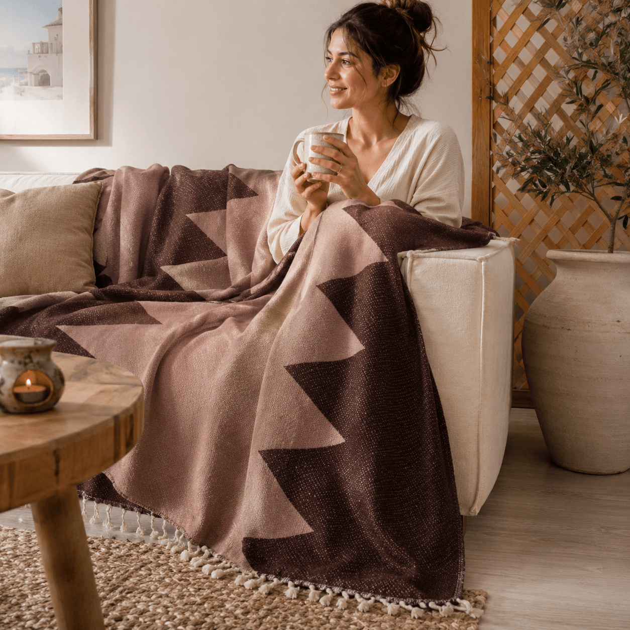 Lykia Jacquard OEKO-TEX® Certified Bed Throw