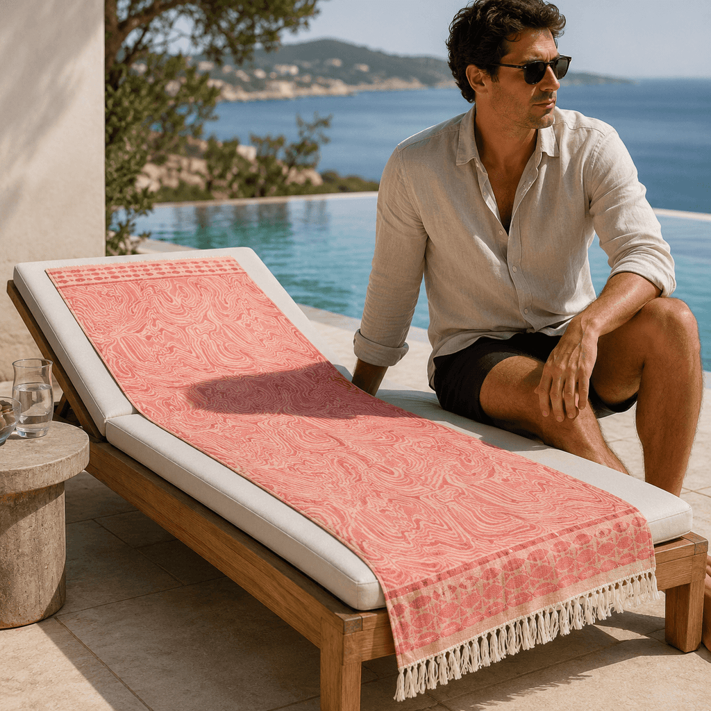 Ebru Premium Jacquard Peshtemal OEKO-TEX® Beach Towel