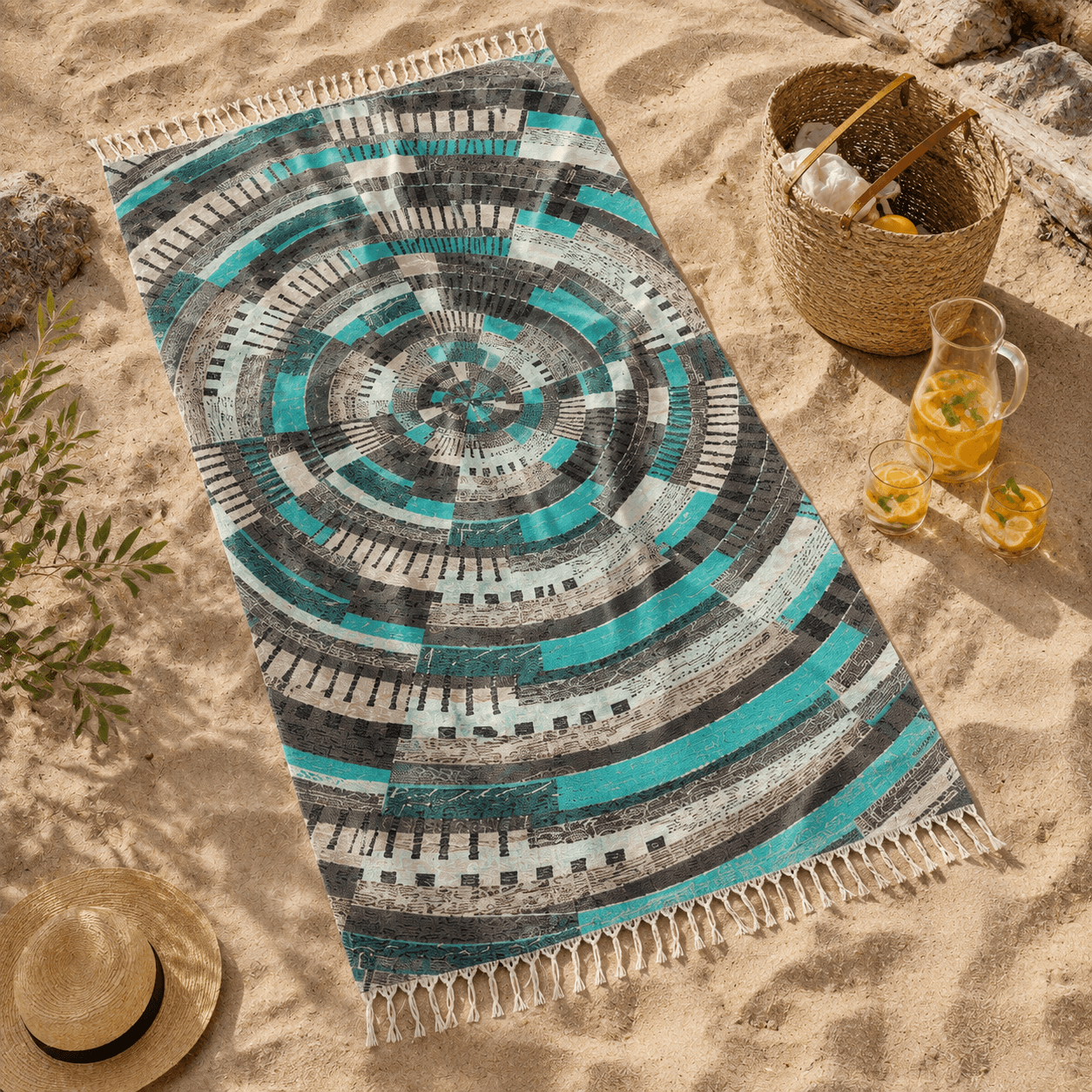 Orbit Weave Premium Jacquard Peshtemal OEKO-TEX® Beach Towel