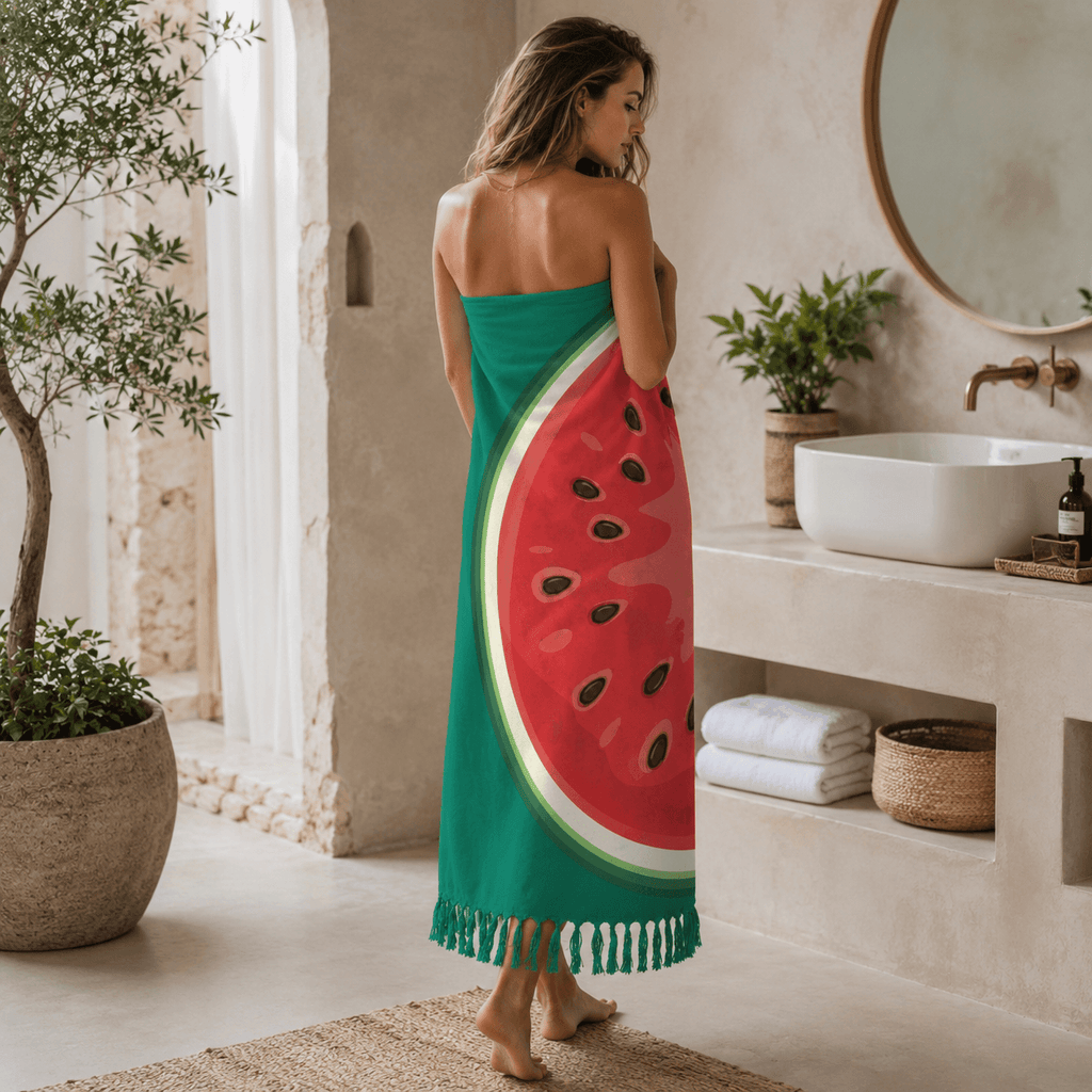 Watermelon Splash Jacquard Towel
