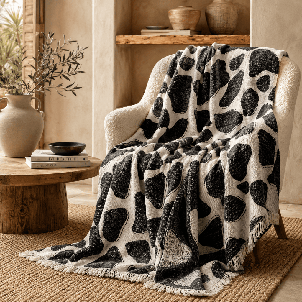 Karia Snowflake Jacquared OEKO-TEX® Certified Bed Throw