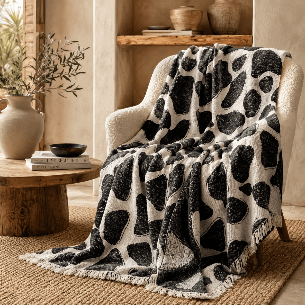 Karia Snowflake Jacquared OEKO-TEX® Certified Bed Throw