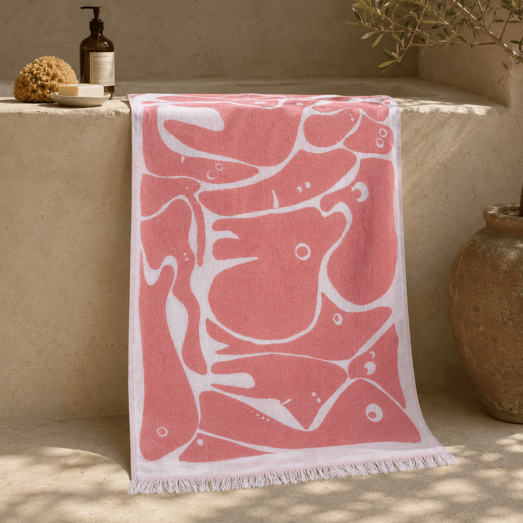 Aegean Shoal Premium Jacquard Peshtemal OEKO-TEX® Beach Towel