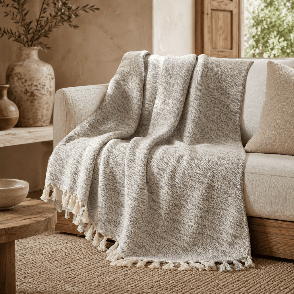 Quiet Label Denizli 100% Cotton Bed Throws &  Blankets