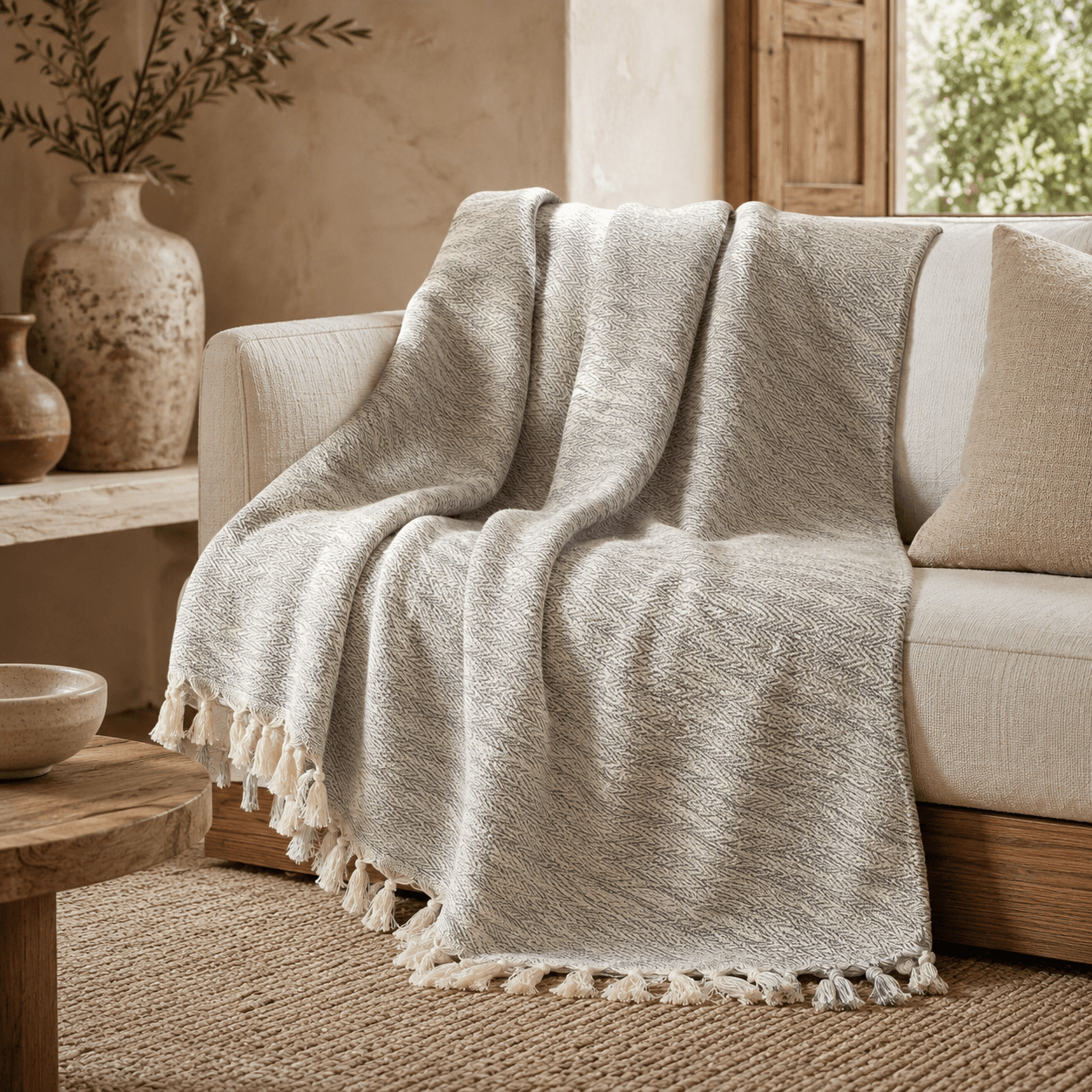Quiet Label Denizli 100% Cotton Bed Throws &  Blankets