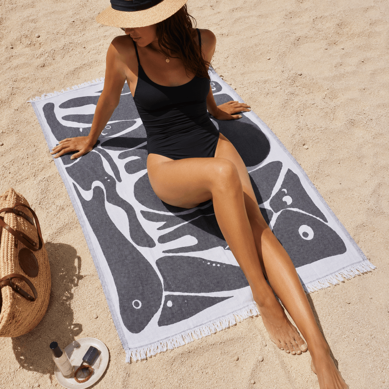Aegean Shoal Premium Jacquard Peshtemal OEKO-TEX® Beach Towel