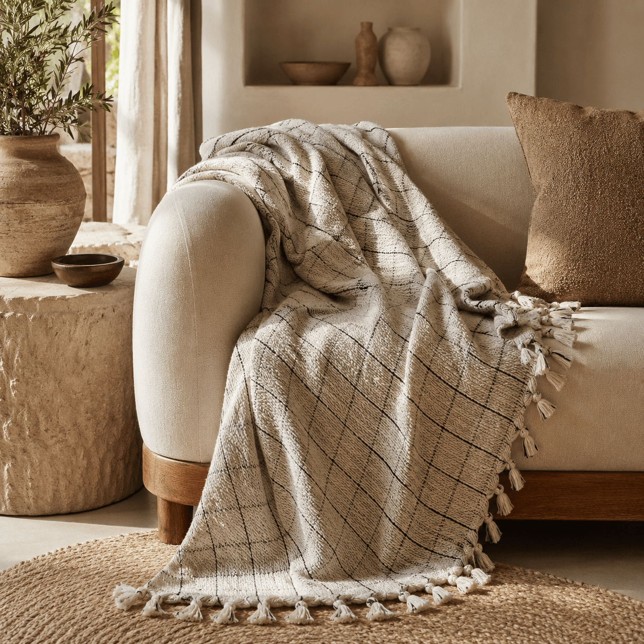 Quiet Label Denizli 100% Cotton Bed Throws &  Blankets