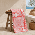Rhythm Grid Premium Jacquard Peshtemal OEKO-TEX® Beach Towel