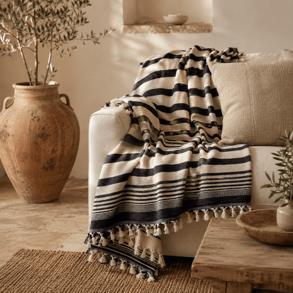 Quiet Label Denizli 100% Cotton Bed Throws &  Blankets