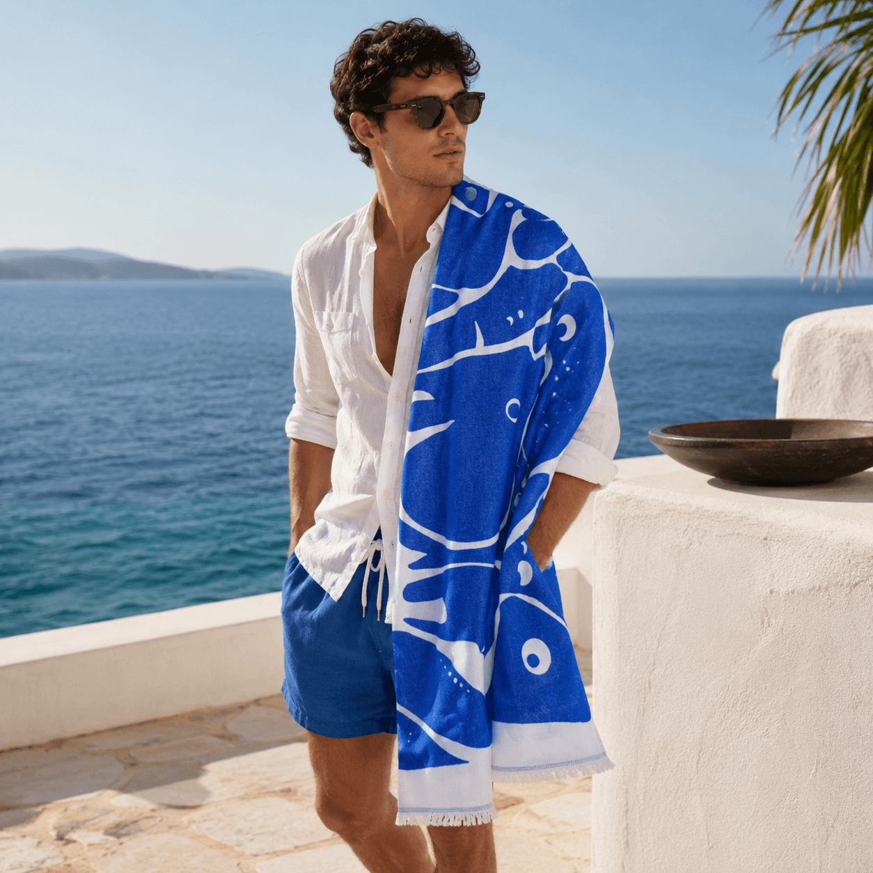 Aegean Shoal Premium Jacquard Peshtemal OEKO-TEX® Beach Towel