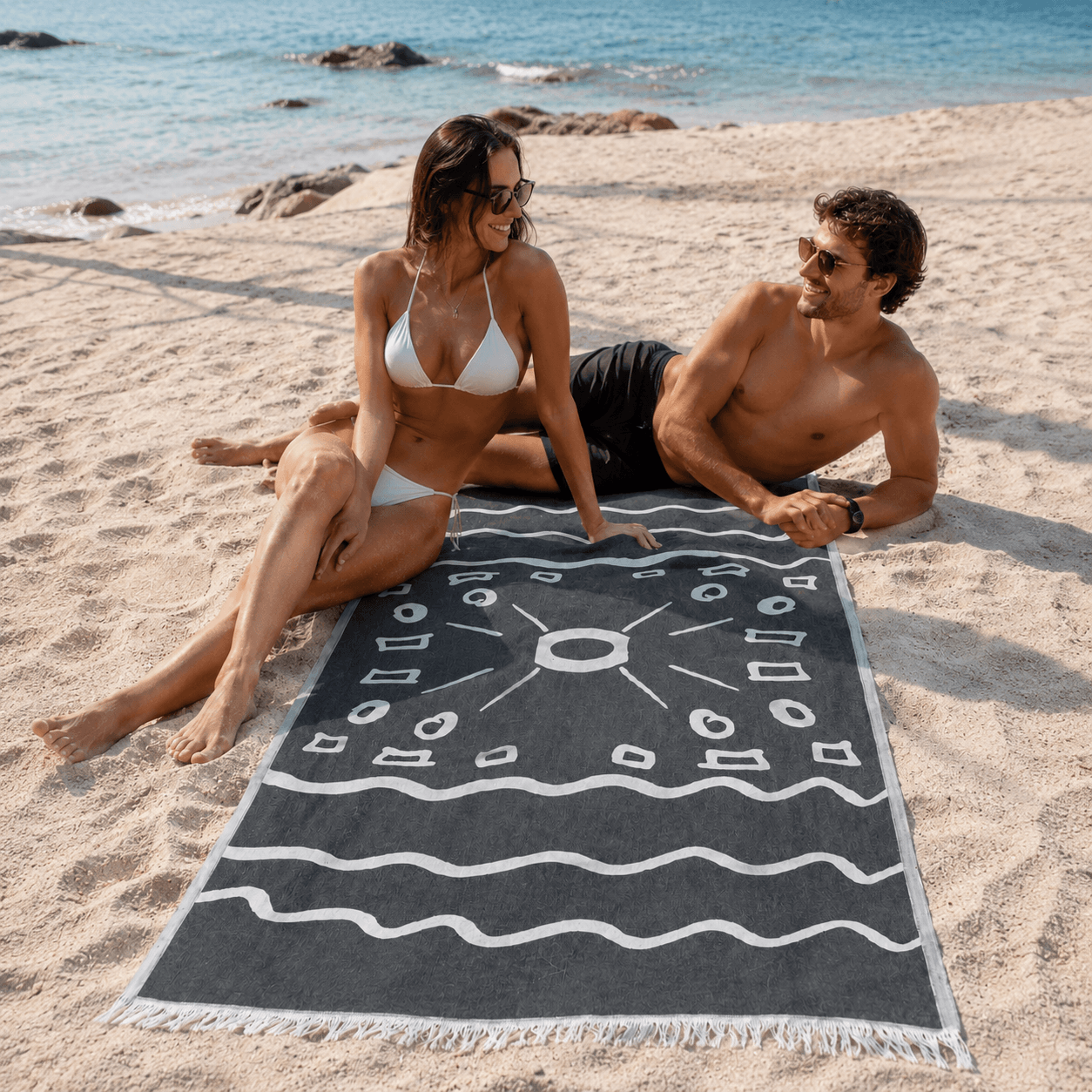 Boho Premium Jacquard Peshtemal OEKO-TEX® Beach Towel