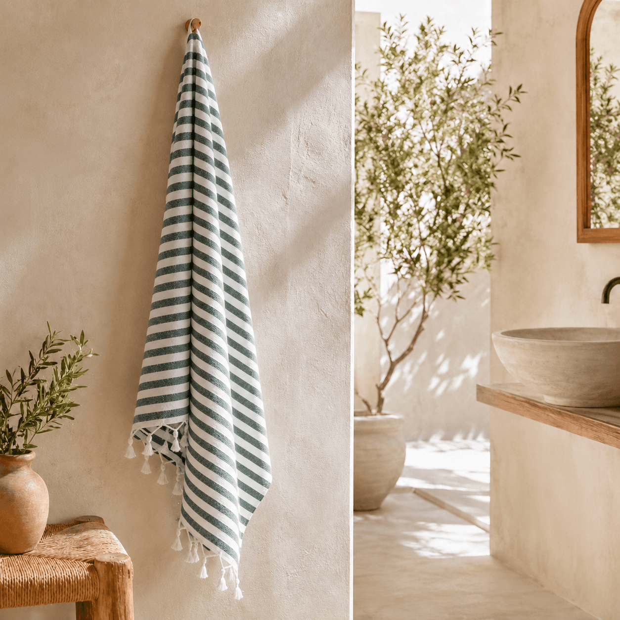 Marina Stripe Terry OEKO-TEX® Bath Towell