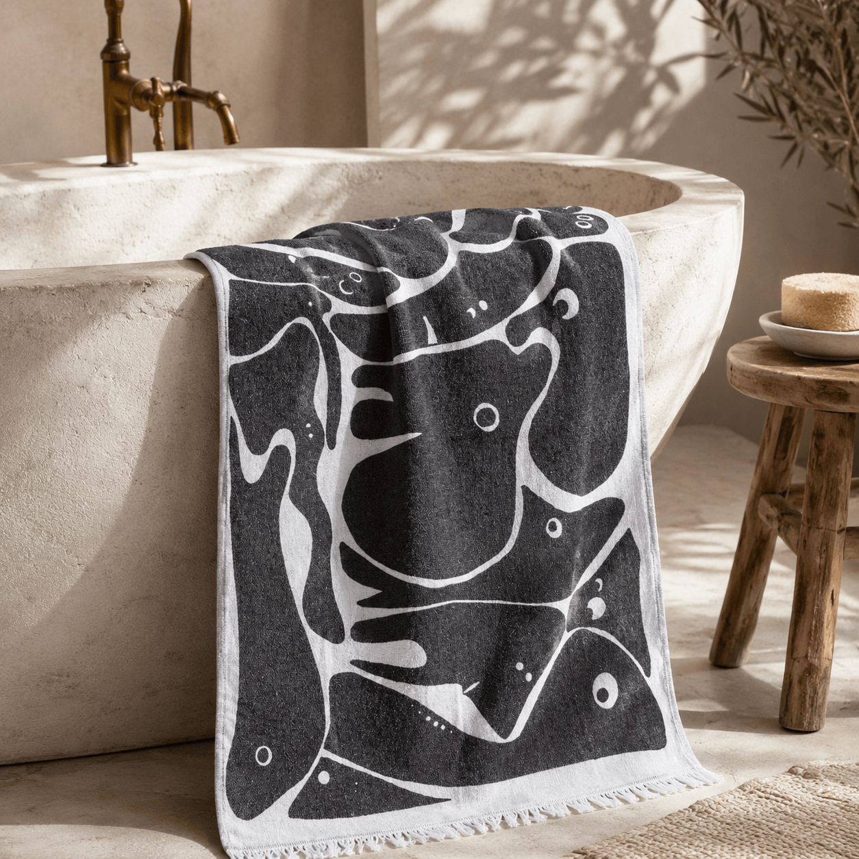 Aegean Shoal Premium Jacquard Peshtemal OEKO-TEX® Beach Towel