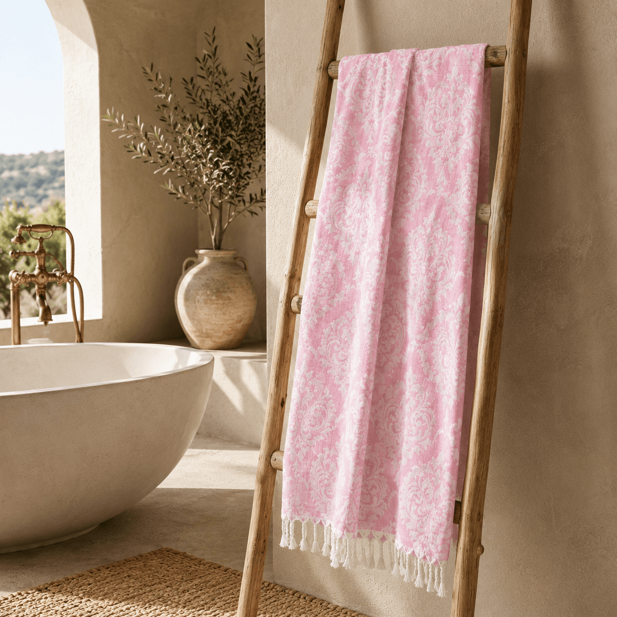 Selene Medallion Premium Jacquard Peshtemal OEKO-TEX® Beach Towel