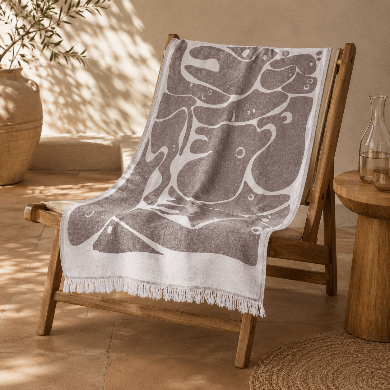 Aegean Shoal Premium Jacquard Peshtemal OEKO-TEX® Beach Towel