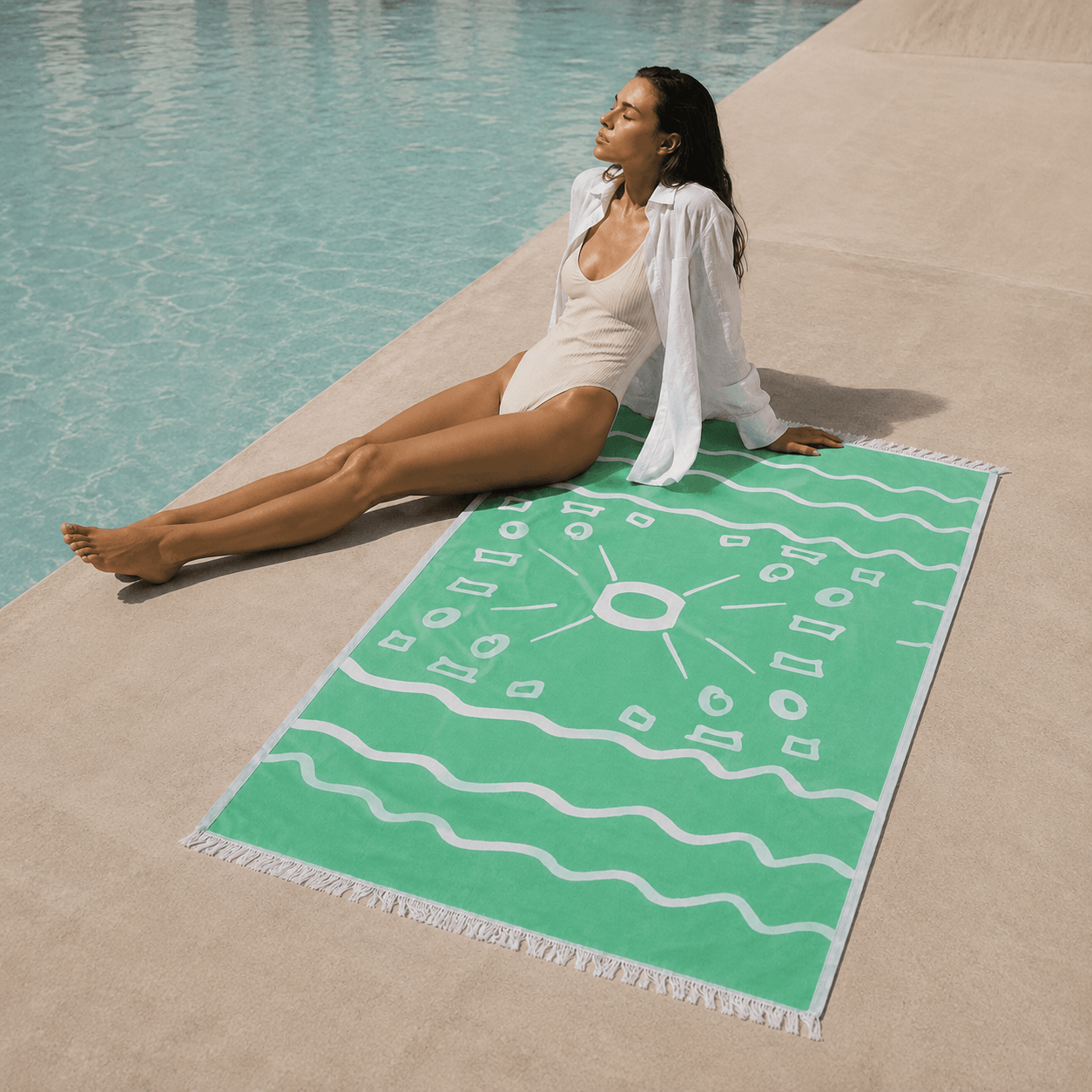 Boho Premium Jacquard Peshtemal OEKO-TEX® Beach Towel