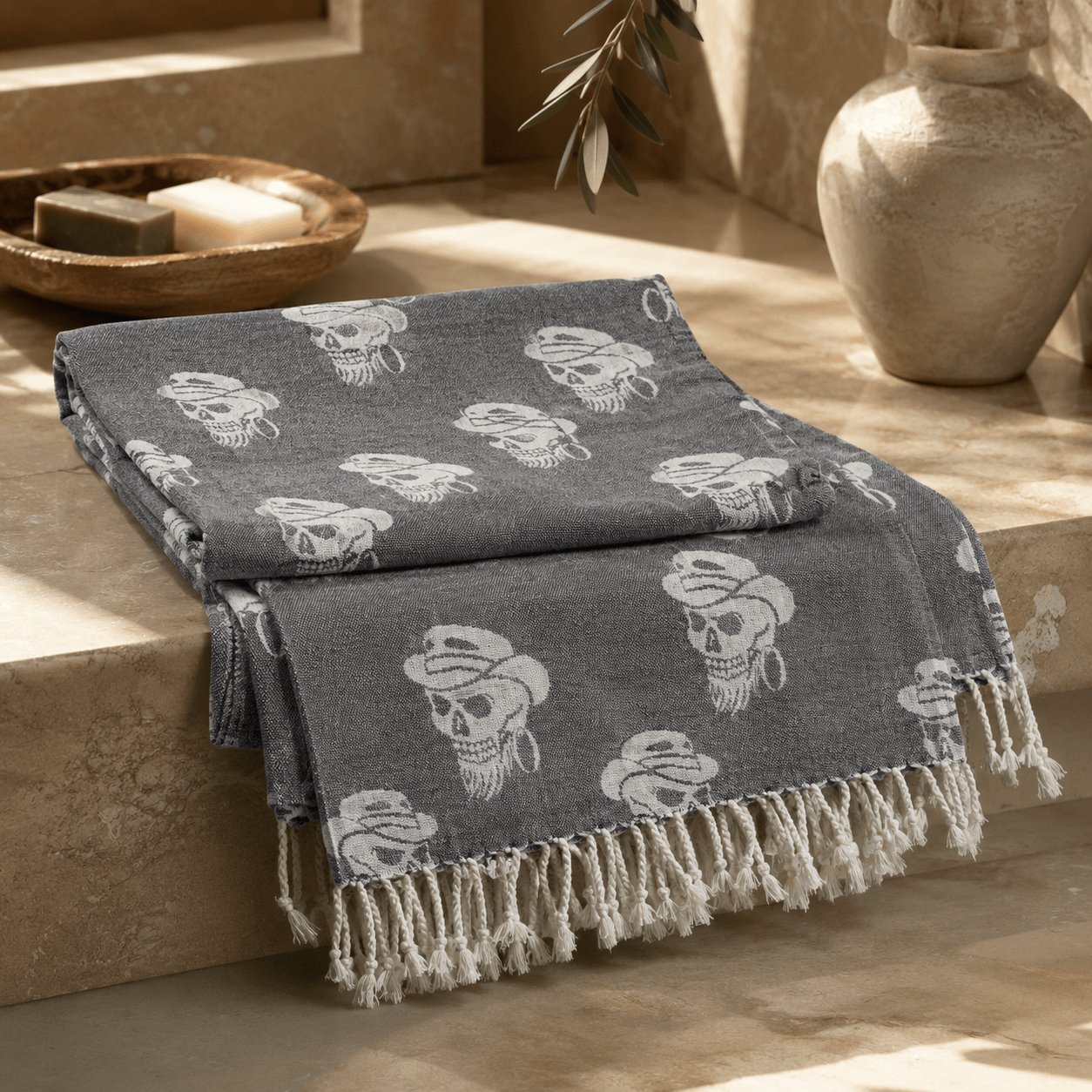 Nomad Skull Premium Jacquard Peshtemal OEKO-TEX®