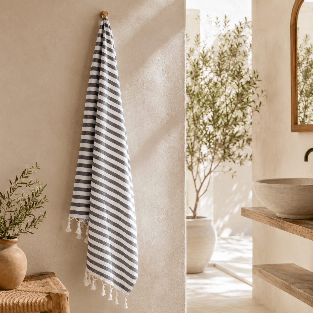 Marina Stripe Terry OEKO-TEX® Bath Towell