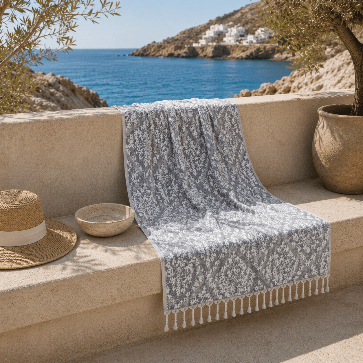 Selene Medallion Premium Jacquard Peshtemal OEKO-TEX®