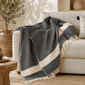 The Diamond Cotton Bed Throw Coral