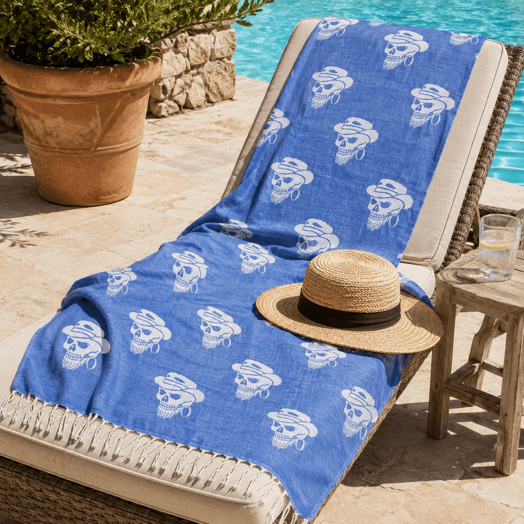 Nomad Skull Premium Jacquard Peshtemal OEKO-TEX® Beach Towel