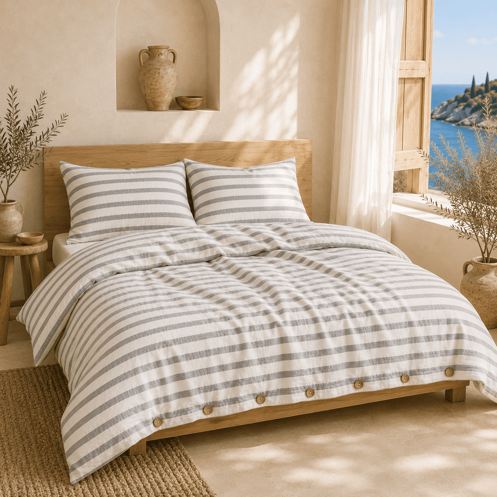 Barca OEKO-TEX® Certified Dobby Woven Cotton Duvet Cover Set - 3 Piece