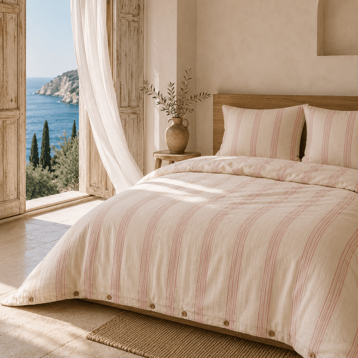 Stick OEKO-TEX® Certified Dobby Woven Cotton Duvet Cover Set – 3 Piece