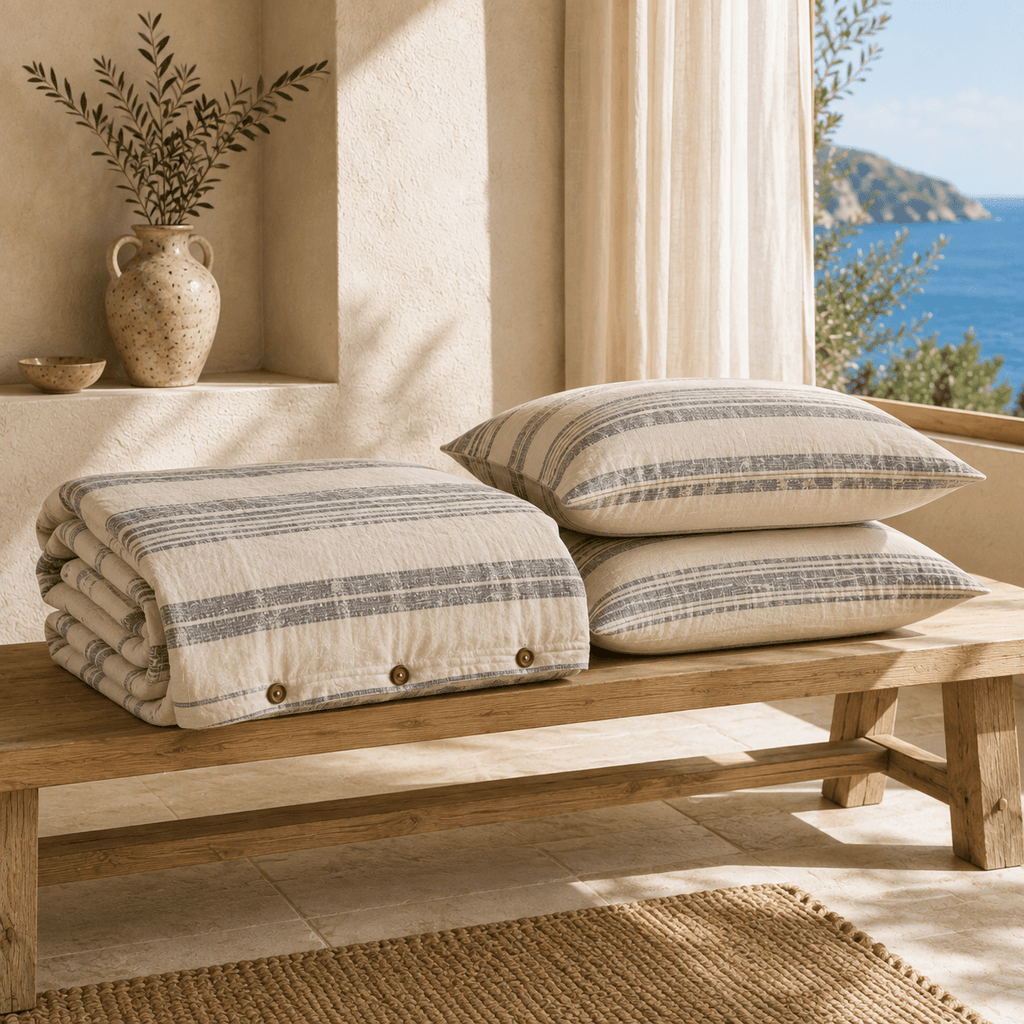 Saint Tropez OEKO-TEX® Certified Dobby Woven Cotton Duvet Cover Set - 3 Piece