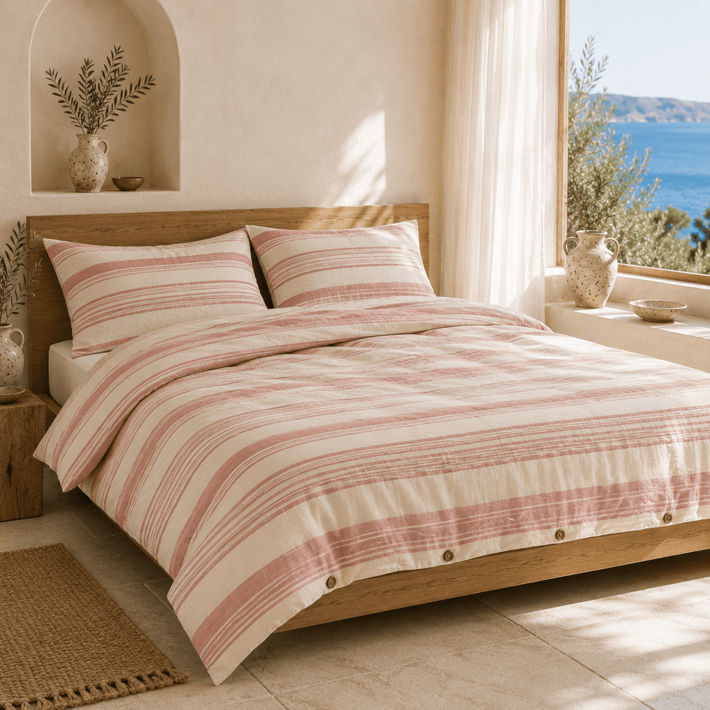 Saint Tropez OEKO-TEX® Certified Dobby Woven Cotton Duvet Cover Set - 3 Piece