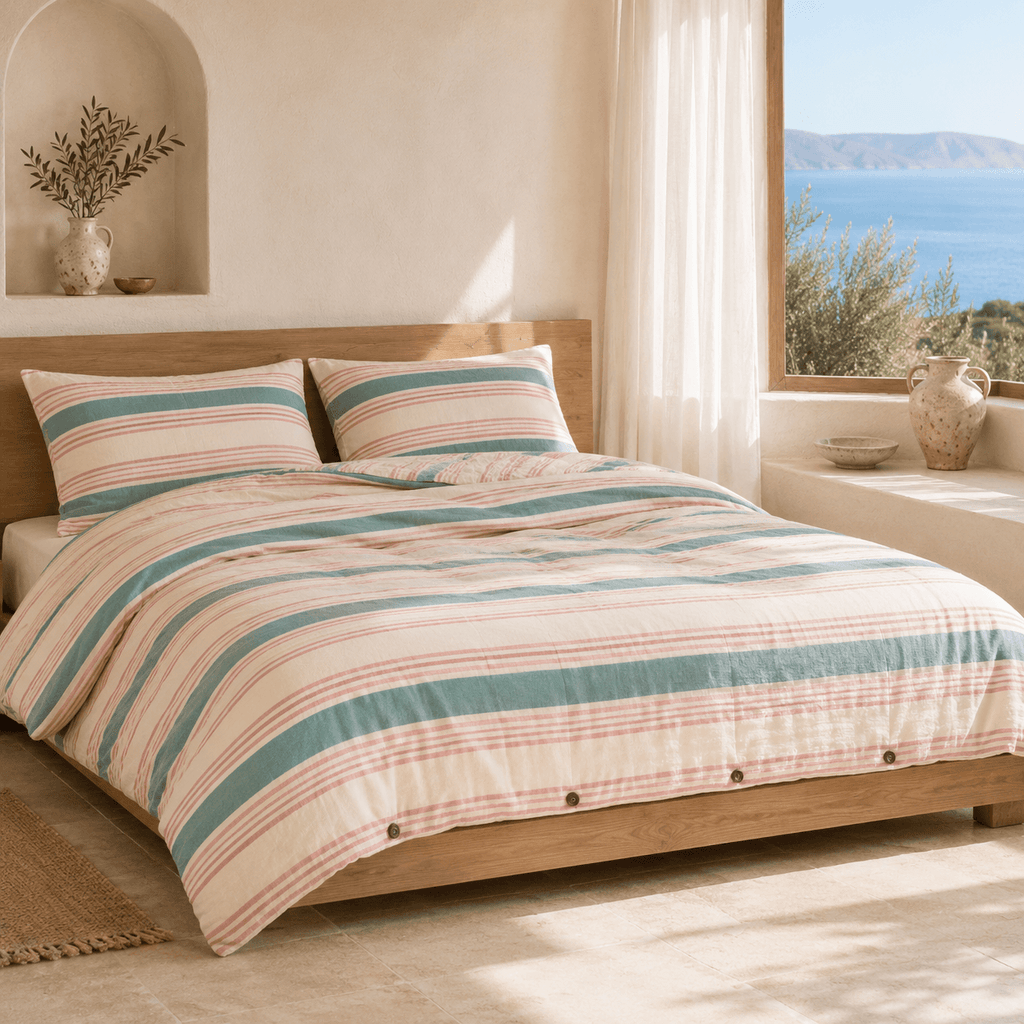 Saint Tropez OEKO-TEX® Certified Dobby Woven Cotton Duvet Cover Set - 3 Piece