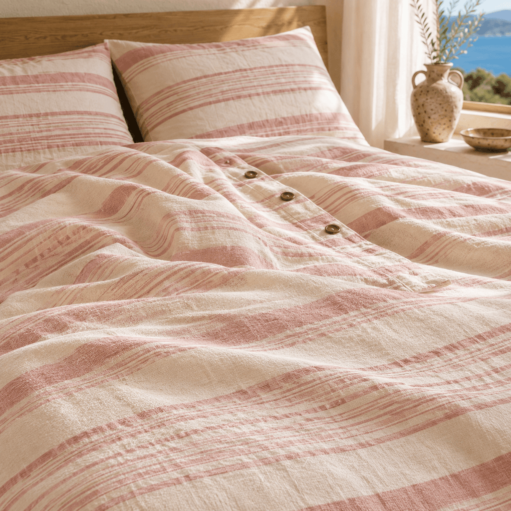 Saint Tropez OEKO-TEX® Certified Dobby Woven Cotton Duvet Cover Set - 3 Piece