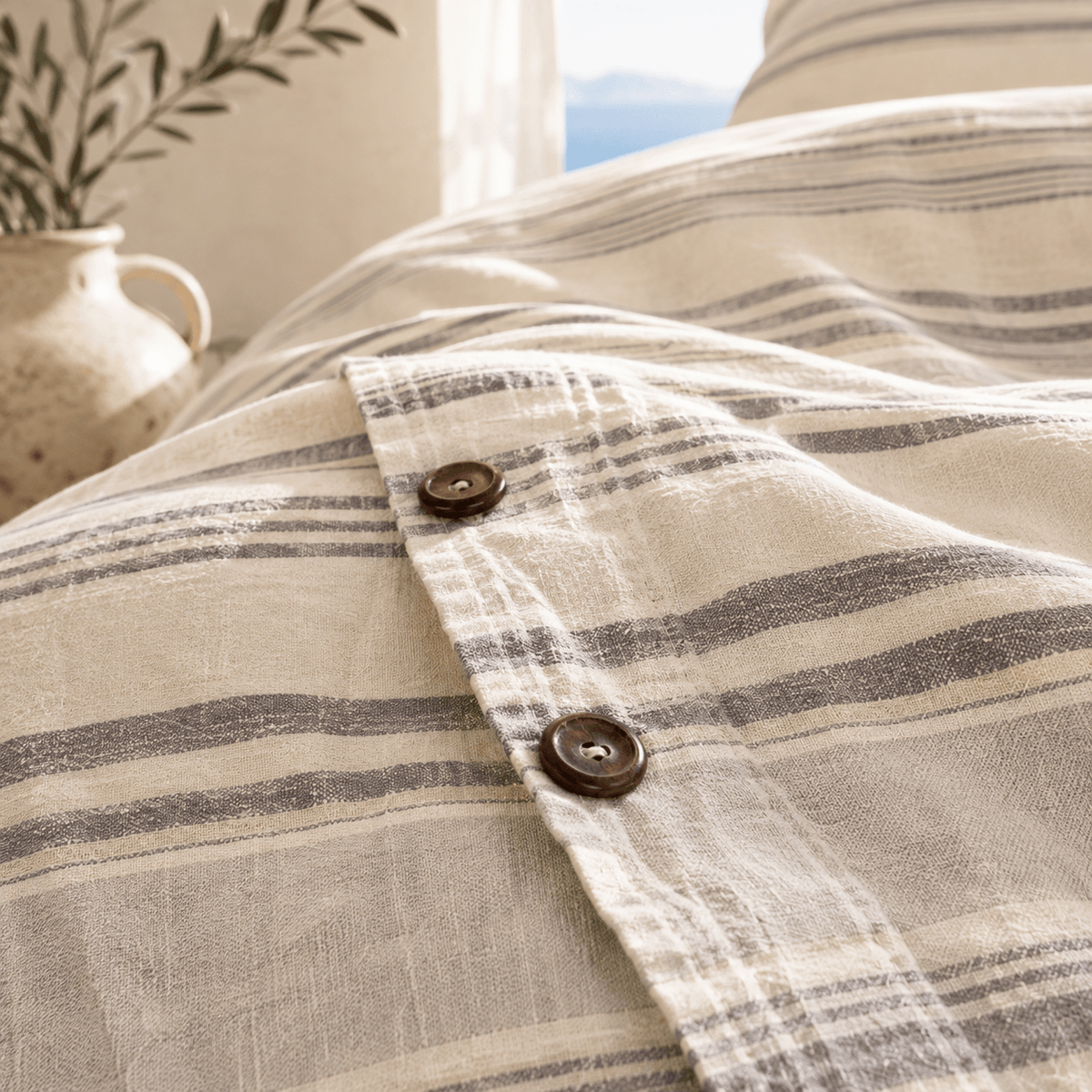 Saint Tropez OEKO-TEX® Certified Dobby Woven Cotton Duvet Cover Set - 3 Piece