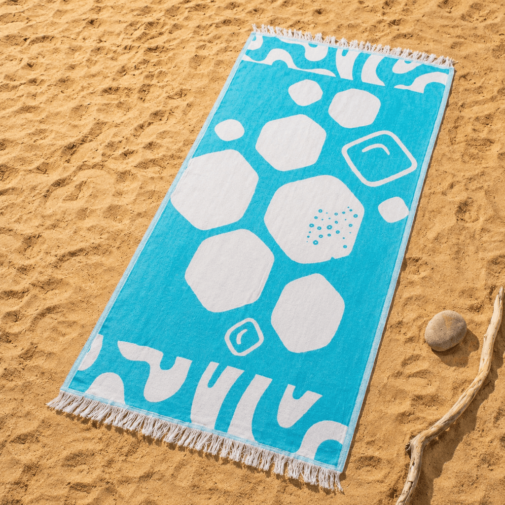 Pebble Coast Premium Jacquard Peshtemal OEKO-TEX® Beach Towel