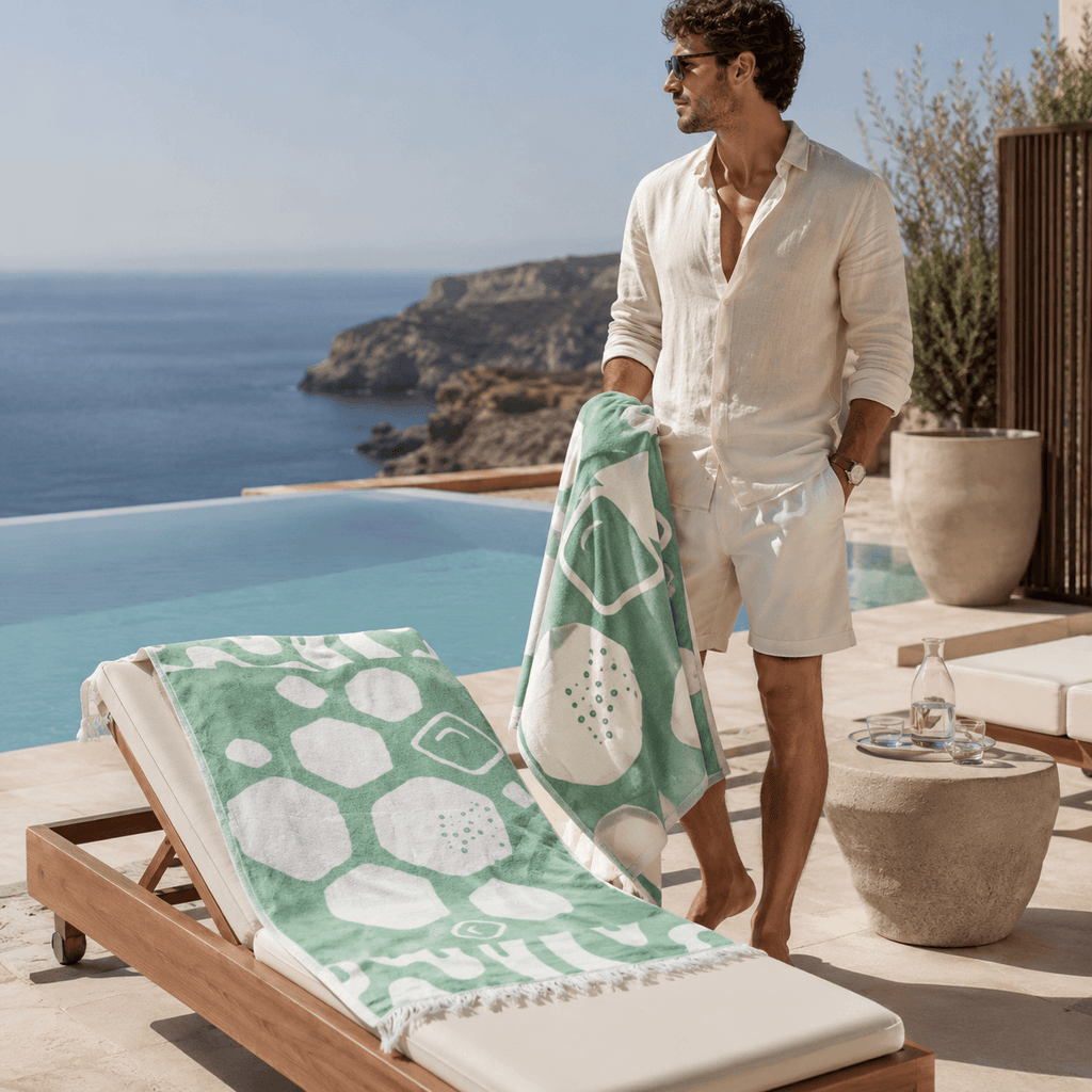 Pebble Coast Premium Jacquard Peshtemal OEKO-TEX® Beach Towel