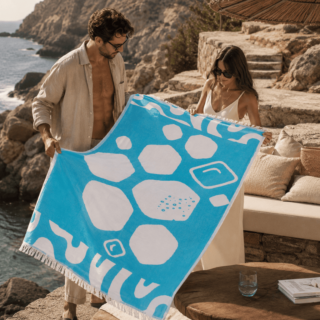 Pebble Coast Premium Jacquard Peshtemal OEKO-TEX® Beach Towel