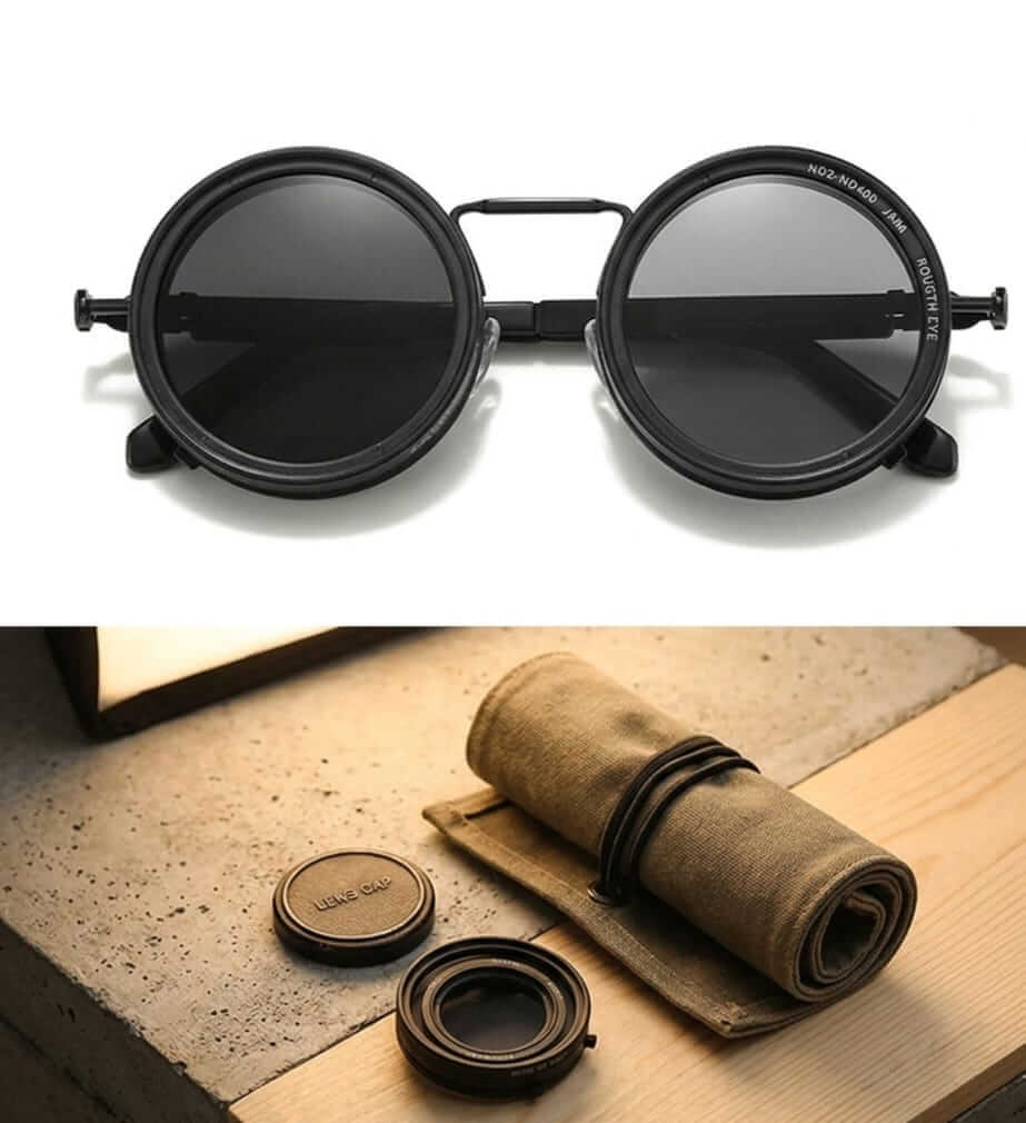 NovaTint ™ Polarized Adjustable Dimming ND9 Round Sunglasses