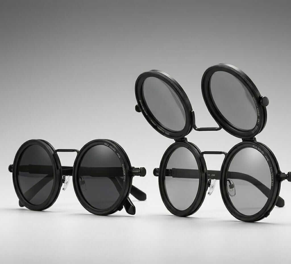 NovaTint ™ Polarized Adjustable Dimming ND9 Round Sunglasses