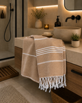 The Denizli Tradional Turkish Peshtemal Sand Beige
