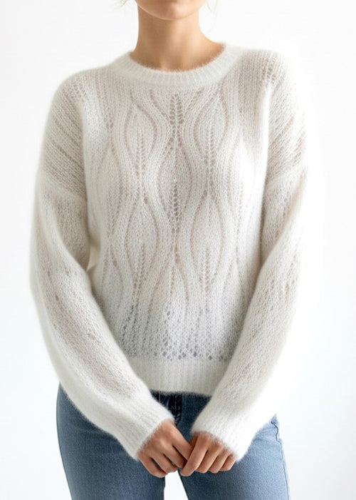 HALO -  White Mohair Sweater