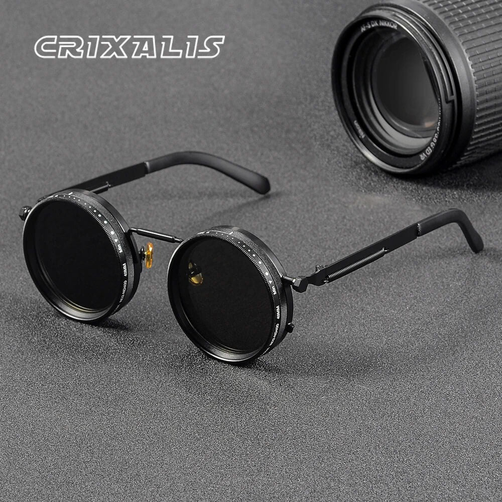 NovaTint ™ Polarized Adjustable Dimming ND9 Round Sunglasses