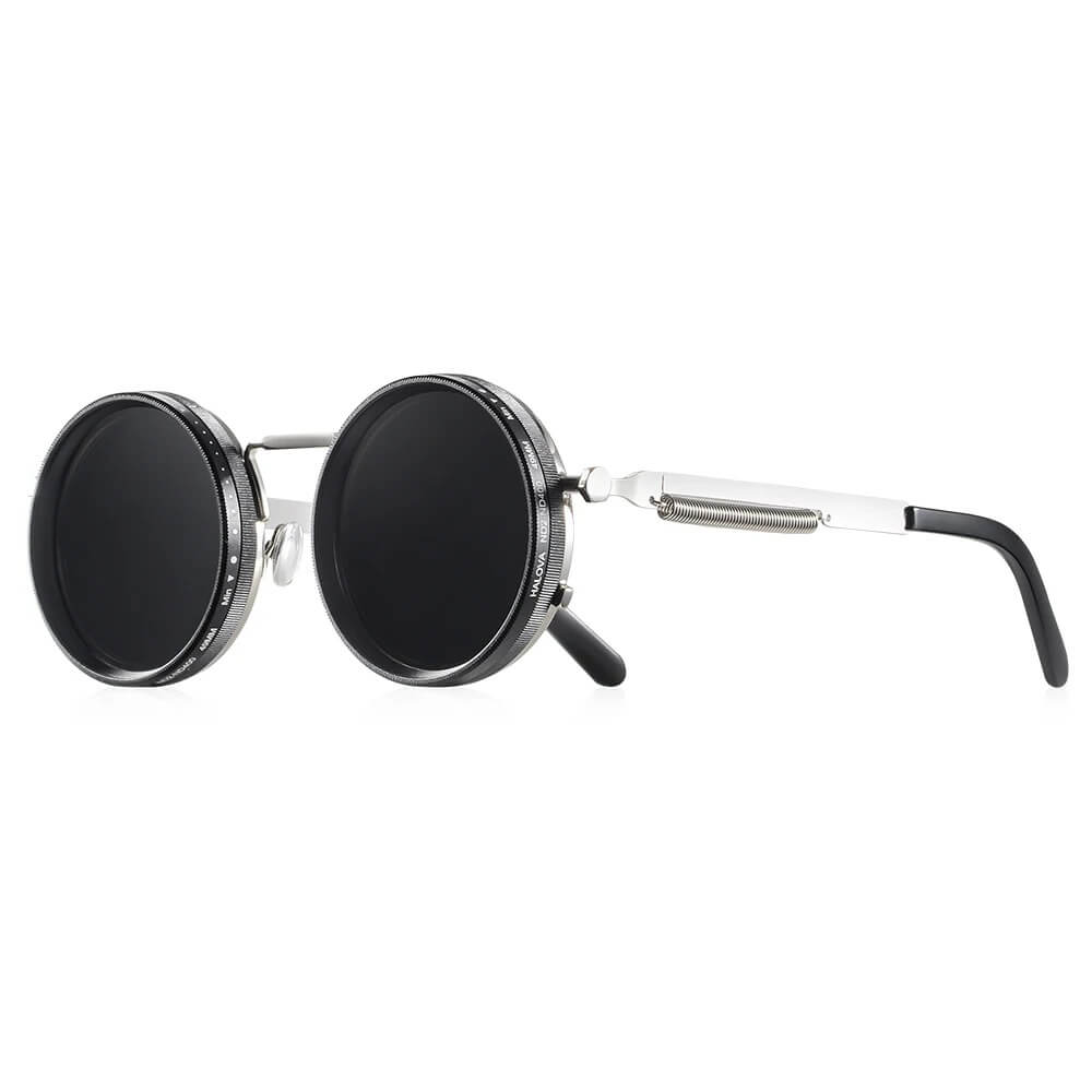 NovaTint ™ Polarized Adjustable Dimming ND9 Round Sunglasses